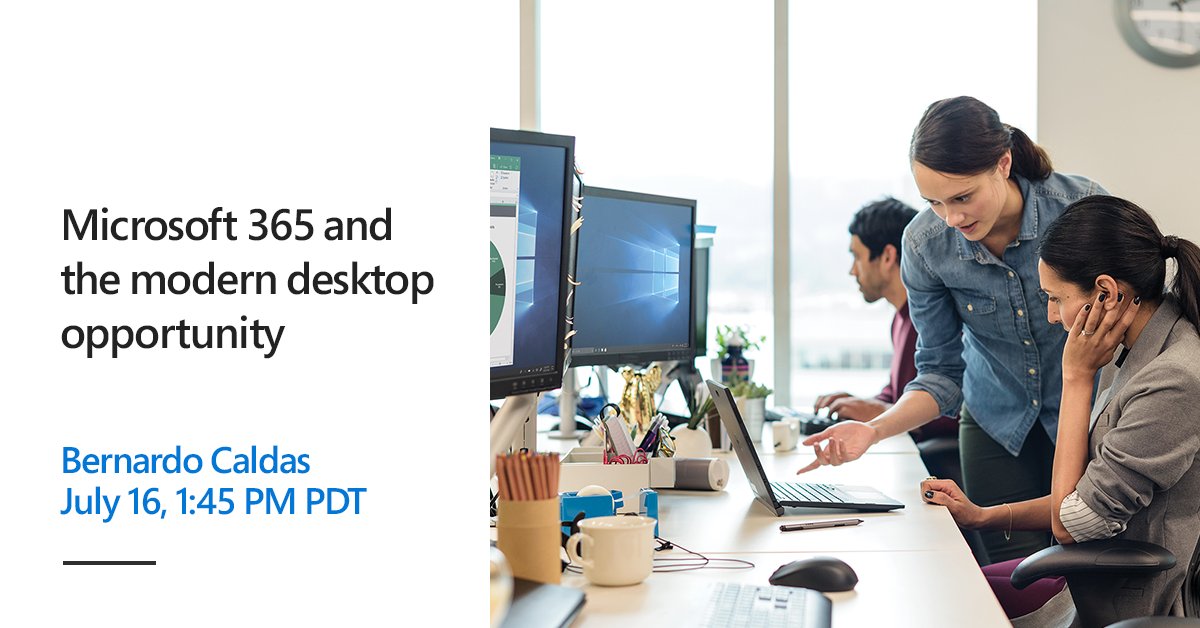 #Microsoft365 can transform how you deliver modern desktop customer offerings to your customers. Learn how in session WIN01 at #MSInspire: msft.social/od6nQa #MSPartner