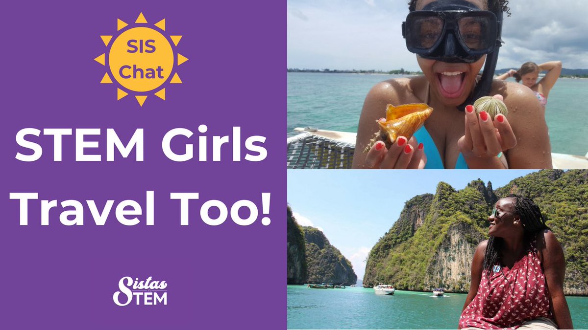 TheSistasinSTEM's tweet photo. When two Sistas come together you know weโre gonna chat about everything! Our very first #SISChat is now live on our website and YouTube channel! Founder, Brittany AJ (@BrittanyAJoy) chats it up with Tawa, whoโs been dropping all her #TravelTips on us in our SIS #TravelSeries. https://t.co/7iPCkbyERT