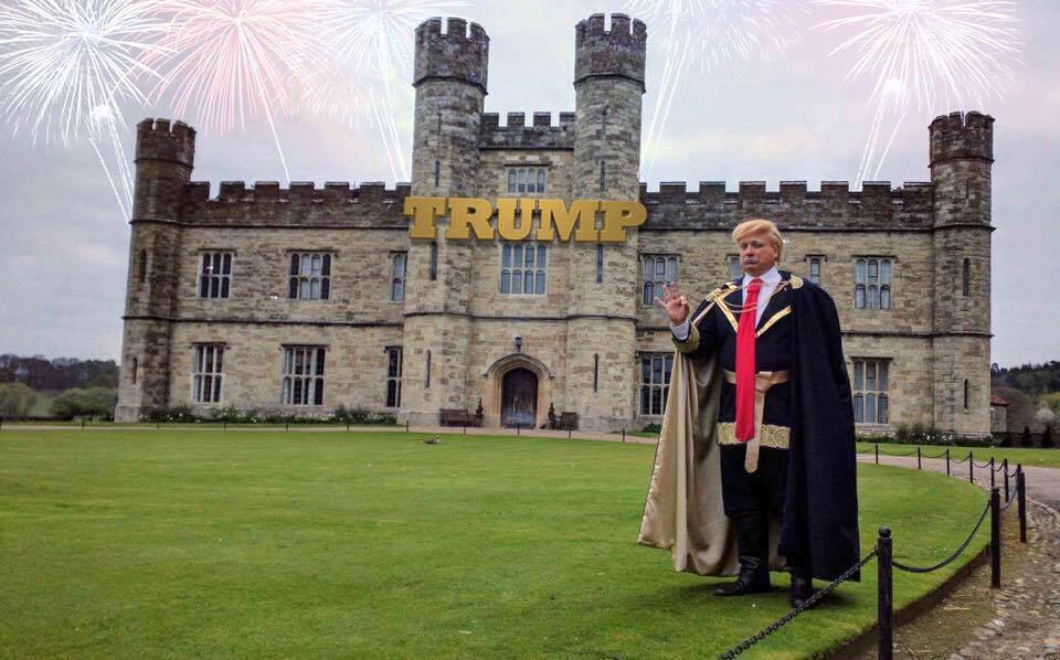 thejohnnyDshow's tweet photo. You know exactly what Trump was thinking when he was walking across the lawn at Windsor Castle. #kingtrump #trumpcastle #Royals #trump https://t.co/VWAUYMSzlU