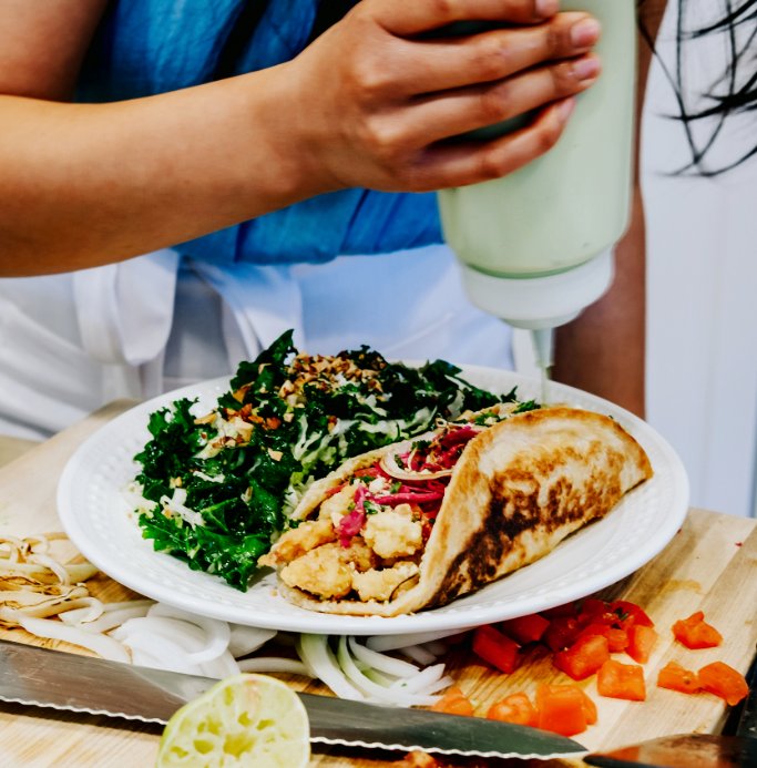 califarmication's tweet photo. Have you missed us, because WE'VE MISSED YOU! We've had private parties all week, and would like to cater your next party! Lettuce do the cooking for you! #califarmication #farmfresh #farmtofoodtruck #foodtruck #catering #oc #corporatecatering #scratchmade #farmtotable #slowfood https://t.co/QpTrx06STG