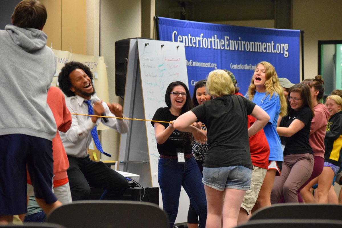NatEnviroSummit's tweet photo. Elijah Brunson and intern Victoria Rose from the Rachel Carson Council conducted a wonderful workshop on Environmental Justice with the students yesterday! #RedesigningOurFuture @RachelCarsonDC https://t.co/9IhKHugLST