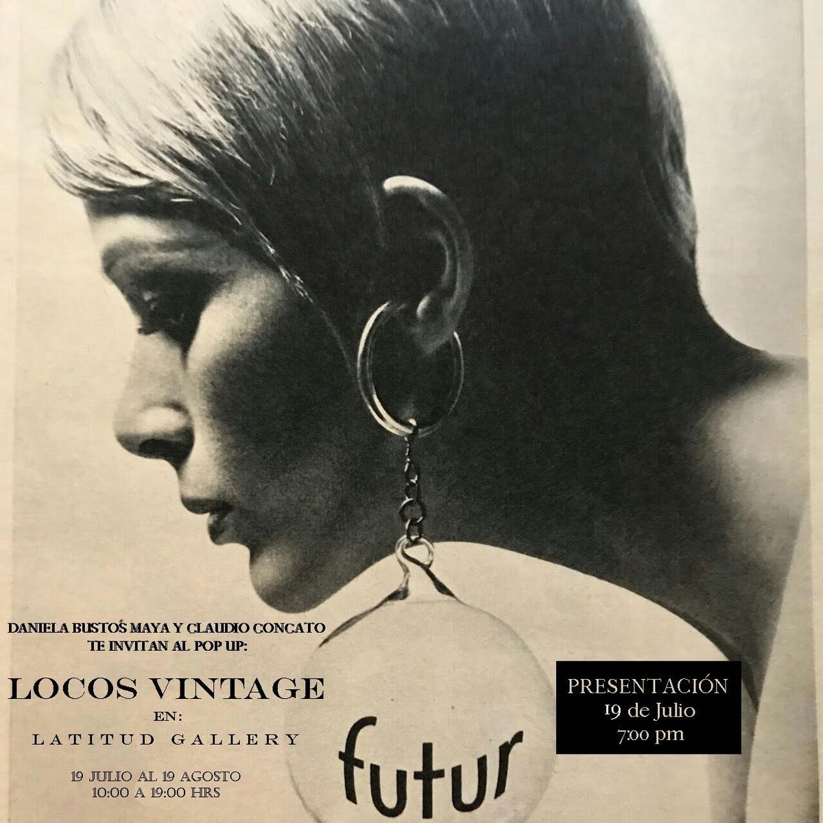 “LOCOS VINTAGE” es una propuesta glamorosa de @danielabustosmaya  y @angelboy1nyc en el encuentro entre la ropa vintage de Claudio Concato y la joyería fina de Daniela Bustos Maya. Te esperamos desde el 19 de julio en Latitud Gallery para conocer a estas marcas⚡️