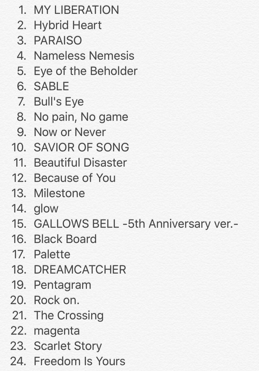 ナノライ セトリ