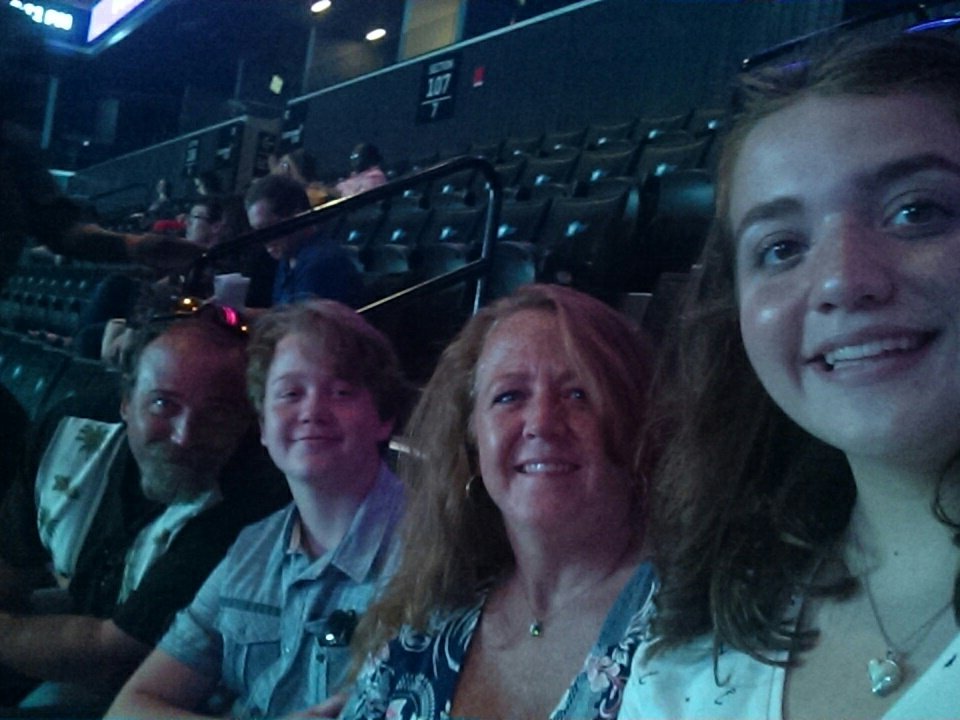 lbwall7's tweet photo. Family time at #NightOfHope ! Section 108, row 5, seats 1-4. https://t.co/aSR4eHnnVn