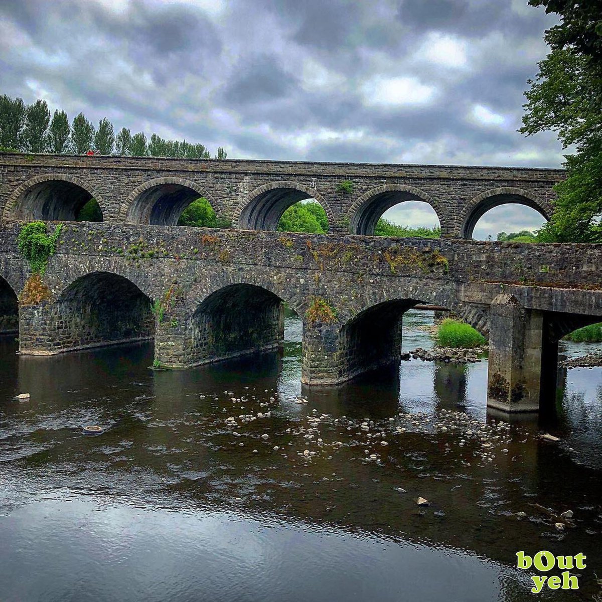Bout_Yeh's tweet photo. SEEING double. We never cease to be amazed at the new views of familiar places! Like this great photo of the bridges at Randalstown, County Antrim, by gvance8 IG id. https://t.co/cAKopv7wEX #northernireland #countyantrim #boutyeh https://t.co/Y7JGe1ONYS