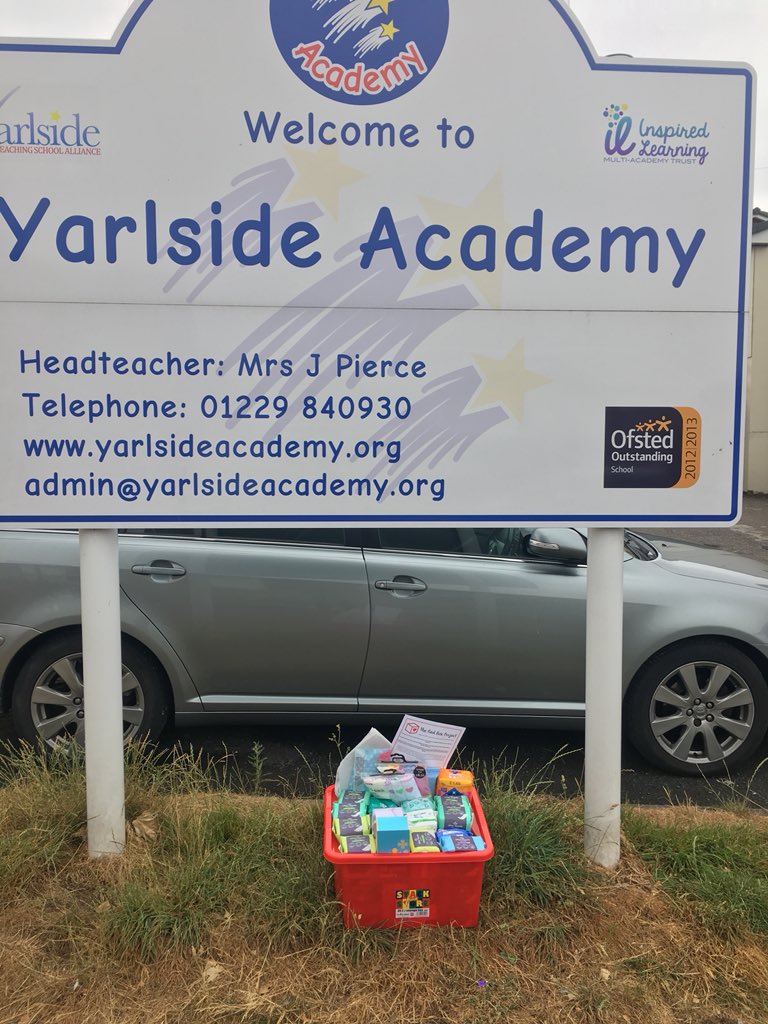 RedboxBarrow's tweet photo. Our second box of the day, box 26, was delivered to @YarlsideAcademy today. We are determined to cover every school in the local area, spread the word #RBP #Periodprojects #community #bettertogether https://t.co/vi8qTZUxuc