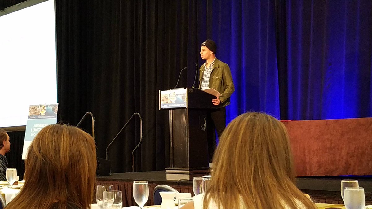 RETNVT's tweet photo. "Community media will never top corporate media in quantity, but we have the potential in quality." Louie Gasper, The Brian Wilson Scholarship winner at #ACMBmore https://t.co/WOWmWAlhAj