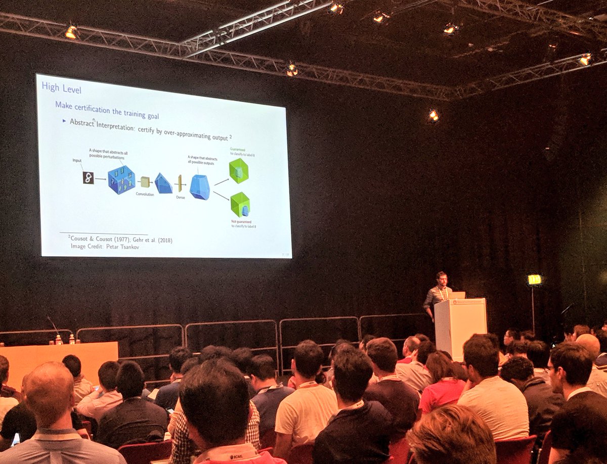 mmirman's tweet photo. Feels good to finally present #diffai to a packed room. Thanks all for coming #ICML2018 https://t.co/d8gGlm7Y5B