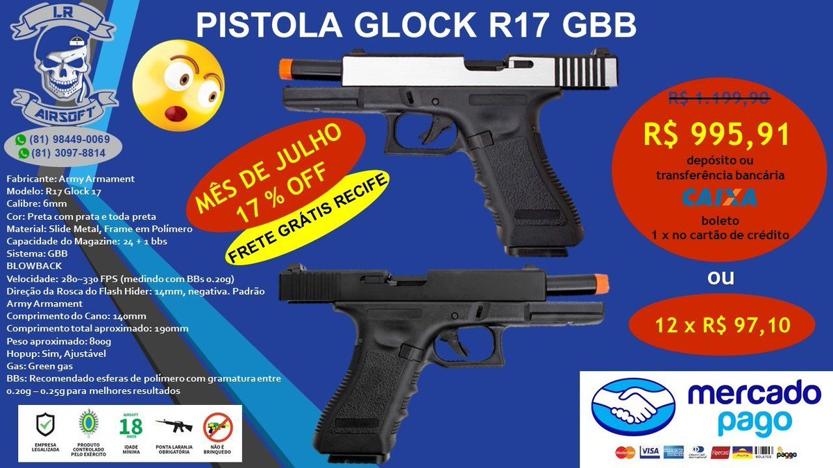 IgreenEnergy_PE's tweet photo. PEGA ESSA PROMOÇÃO!

(NÃO É ARMA DE FOGO)
🇧🇷 FRETE GRÁTIS NO RECIFE 🇧🇷

🚨 POUCAS UNIDADES EM ESTOQUE 🚨

🎯Confira nossos produtos

🏆Nos sigam no Instagram https://t.co/74JBAsTOtX
#airsoftbr #airsoftrecife #airsoftpernambuco #airsoftnordeste https://t.co/wjEBZYQrVG