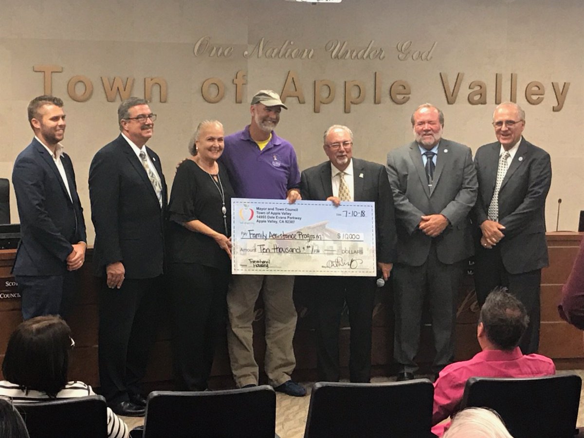 FamilyAssistOrg's tweet photo. HUGE Thanks to The Town of Apple Valley @AppleValleyCA . We are working together to make positive changes in our community. We appreciate you! https://t.co/7PP8329281