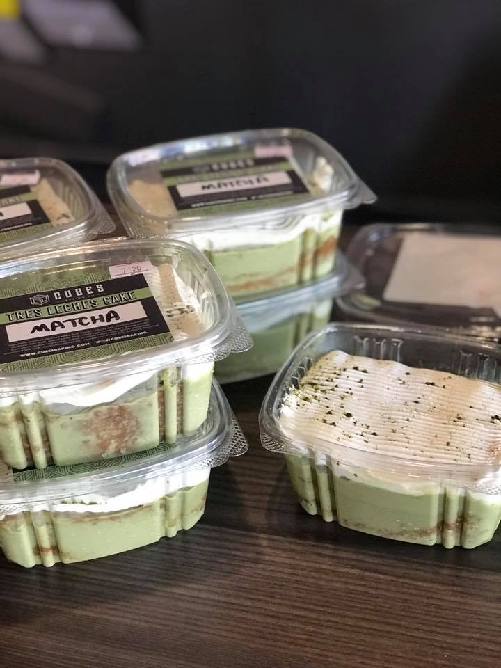 TresLecheria's tweet photo. Hey y’all, we’ve been playing around with #Matcha tres leches &amp; have a very limited amount in the fridge today! Come grab one before they’re gone! #MatchaTresleches #CubesBaking #SeattlePanaderia 💚 https://t.co/CCb2dEIq2t