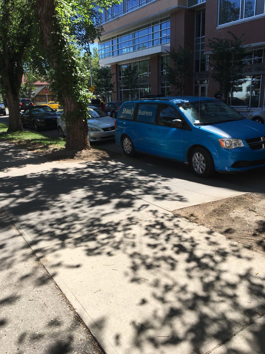 Hey <a href="/ShawInfo/">Shaw Communications</a> do you mind asking your technician not to block our parking lot? No one can get in or out. 🙄 parked literally in the driveway.