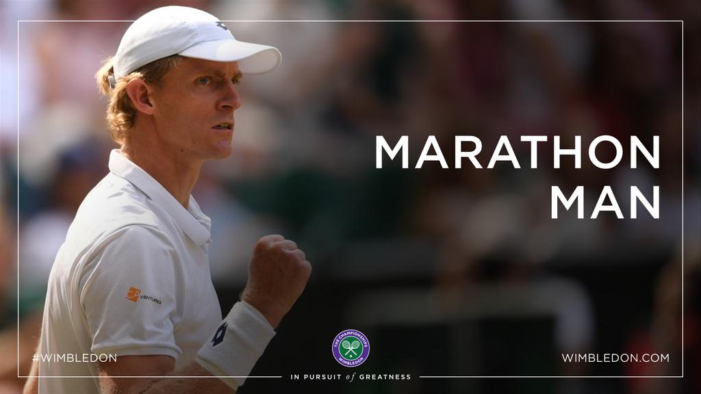 Finally our boy Kevin Anderson🇿🇦 After 6 hours and 35 minutes of pure battle, the boy wins the fifth set 26-24 to reach his first ever #Wimbledon final 🔥🔥🙏