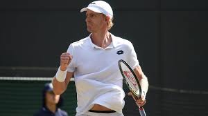 TennisSA's tweet photo. Cometh the hour cometh the man!!!  Kevin Anderson take a bow. The South African is through to the finals of Wimbledon, after defeating American John Isner in a match that lasted over 6 hours. Final score 7-6, 6-7, 6-7, 6-4, 26-24. https://t.co/1WKI3NtsAn