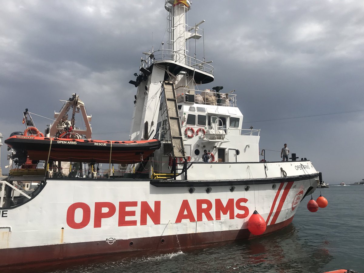 EPalazzotto's tweet photo. Nonostante il Governo italiano la Open Arms torna in mare. Ed io insieme a loro perché il razzismo e la xenofobia non ci impediranno di assolvere al dovere morale di salvare vite umane. Un saluto al Ministro #Salvini.
#OpenArms #SeaRescue #ActionForLife https://t.co/N1ffxMWo7B