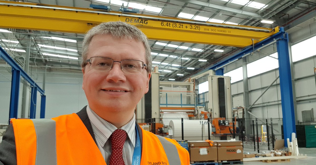 Cllr_Mike_Green's tweet photo. I had a great visit today to #Accrol Paper in my division in #Farington with my @LCCToryGroup colleagues Tim Ashton, @AidyRiggottBV and @edwardscharlie - a super #Lancashire business which is growing quickly. #GrowingLancashire https://t.co/xZxufjWsEW