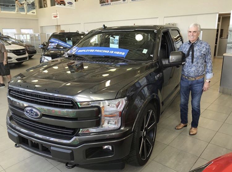 Our dealer principle Gerry Wood C.M is in the Stampede spirit too! Yahoo!