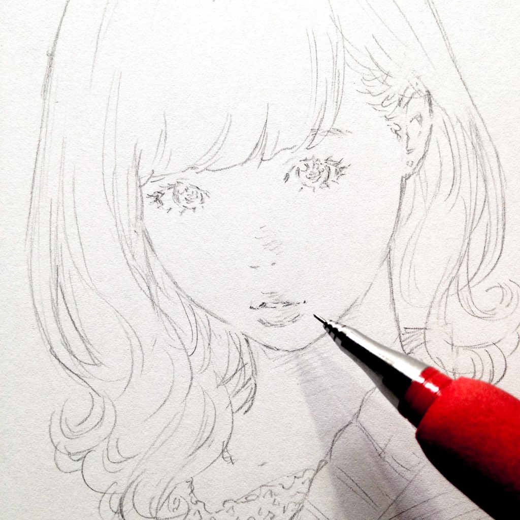「目と同じくらい時間かけて描く唇。 」|窪之内 Eisaku 英策のイラスト