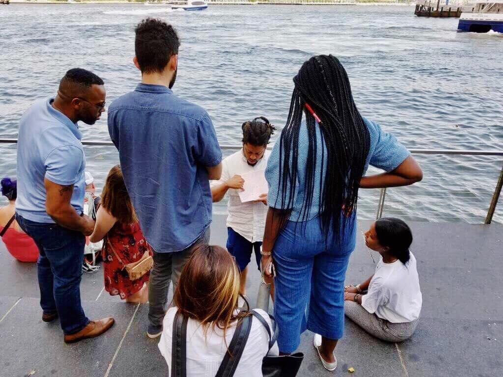 porternovelliNA's tweet photo. Our NY team explored how NYC was made through immersive #storytelling via @BlackGotham's walking tour. The experience takes participants back in time through an African Diasporic lens. #InsideBlackGotham https://t.co/qhvxdItiFG