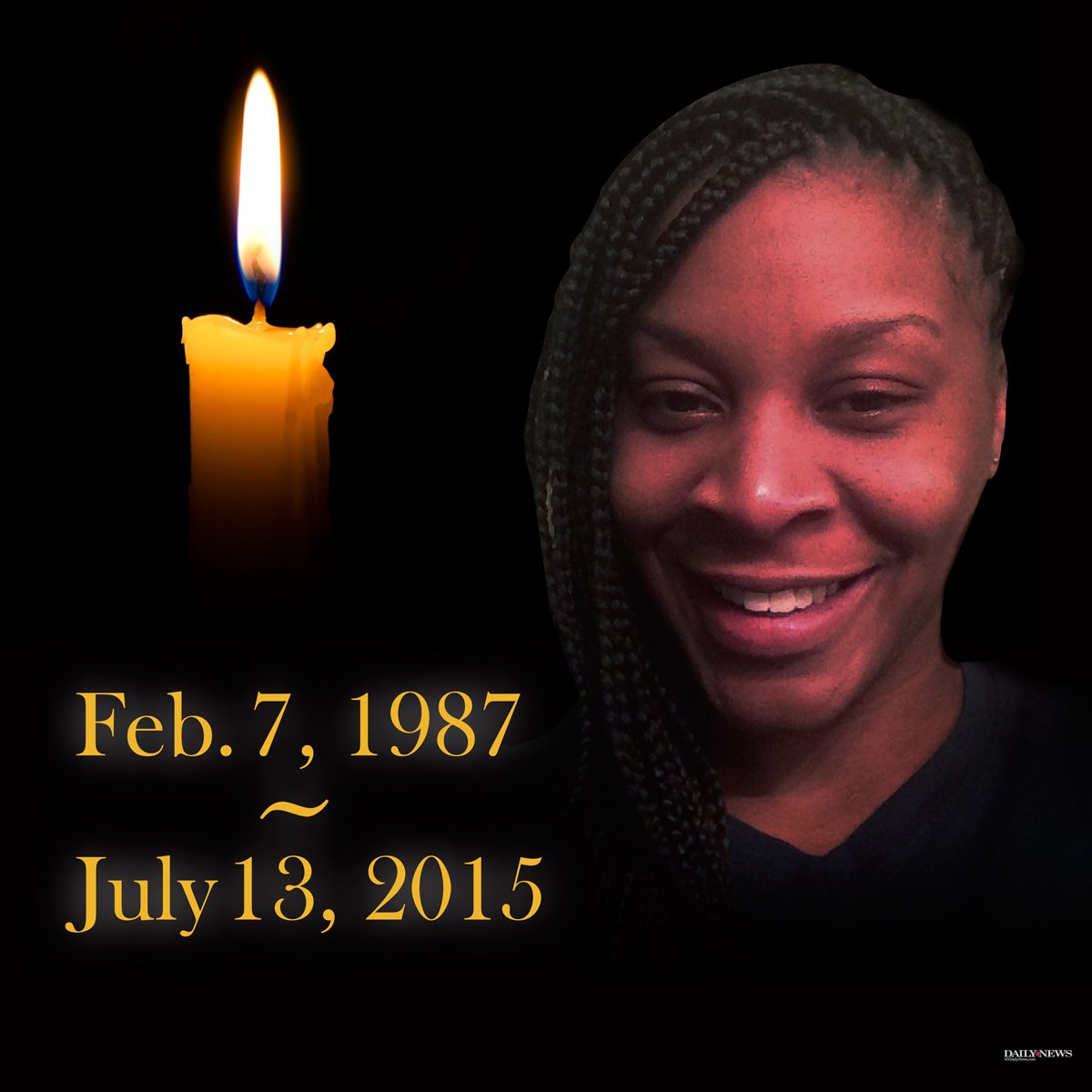 NYDailyNews's tweet photo. R.I.P. Sandra Bland. 

#OTD three years ago, the 28-year-old was found dead in a Waller County jail cell. Video of her arrest went viral sparking nationwide #BlackLivesMatter protests. https://t.co/Uyntyi4sKr https://t.co/t5f2QZpv2D