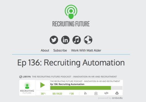 movingtarget2's tweet image. My colleague and VP &amp;amp; Global Practice Strategy Lead RPO at @KellyOCG, @TProehm, sits down with @MattAlder of The Recruiting Future Podcast, to discuss the barriers to #recruitingautomation adoption: bit.ly/2Lgq7Py