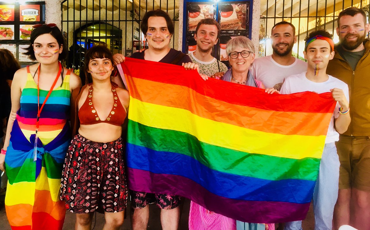 julie4north's tweet photo. @YESocialists summer camp #Pride night it was great to catch up with @UKLabour young members @LabourStudents @youngfabians @RainbowRose_PES British youth ❤️ their European peers & we must do everything to enable links to continue https://t.co/VwMwQXp7rA