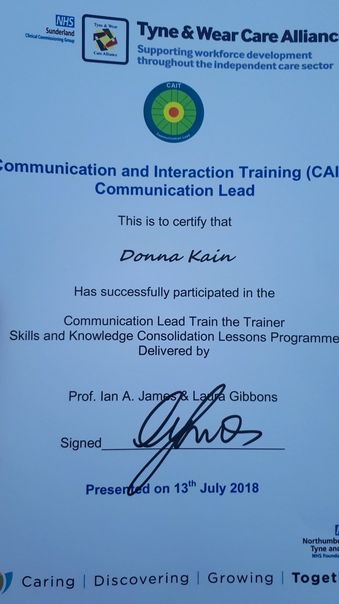 Donnakain7's tweet photo. Today after 6 months hard work 2 of @DonwellHouse1 Employees became CAIT training communication leads https://t.co/TT4DwJuSio