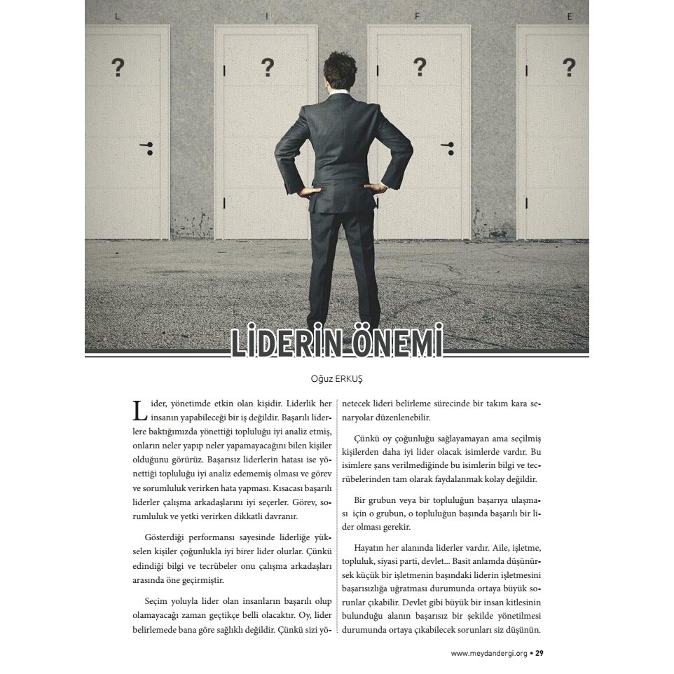Oğuz Erkuş kardeşimizin kaleminden lidere dair ...