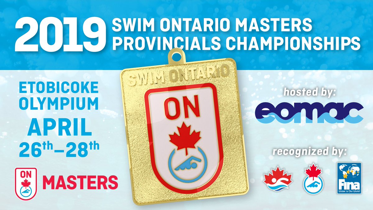 MastersSwimCan's tweet photo. Les championnats provinciaux 2019 des maîtres de l'Ontario auront lieu à Etobicoke du 26 au 28 avril 2019! #mastersswimming #mastersmeet #swimfast @SwimOntario https://t.co/6oQXBqFctj
