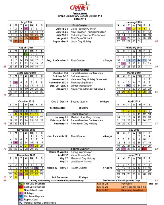 Crane School Dist On Twitter Have You Seen The 2018 2019 District Calendar It Provides You With Information Like Parent Teacher Conferences Holidays Intersessions And Grading Quarters To Help You Prepare For Another Great,Cinnamon Streusel Topping