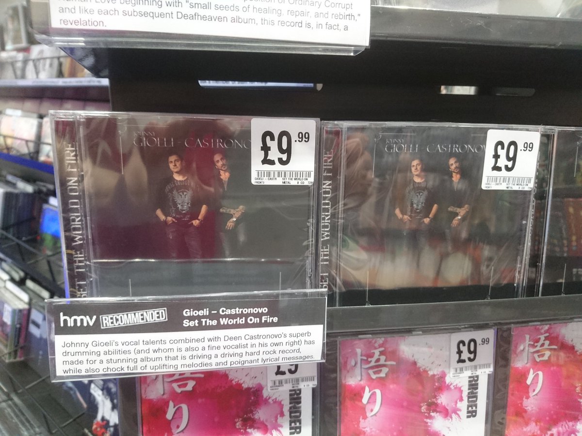 hmvStirling's tweet photo. Out now #SetTheWorldOnFire the long awaited reunion of former Hardline bandmates @johnny_gioeli & @DeenTheDrummer available now on @FrontiersMusic1 #hmvrecommended https://t.co/NIrei2FChr