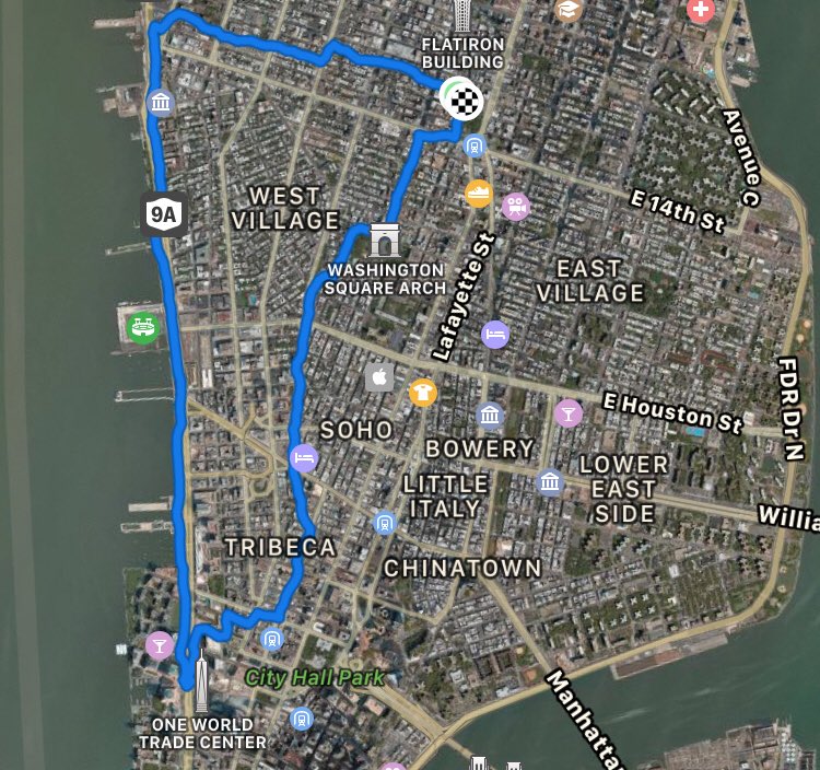 TownsendFitness's tweet photo. Spectacular 6.3 mile run today on the West Side Highway down towards One World Trade Center, returning back through the West Village. Saw many things I never new existed in NYC today, a key motivator to make me want to continually explore this incredible town! #TFSTribe #CityRun https://t.co/dyAtNZ2cYh