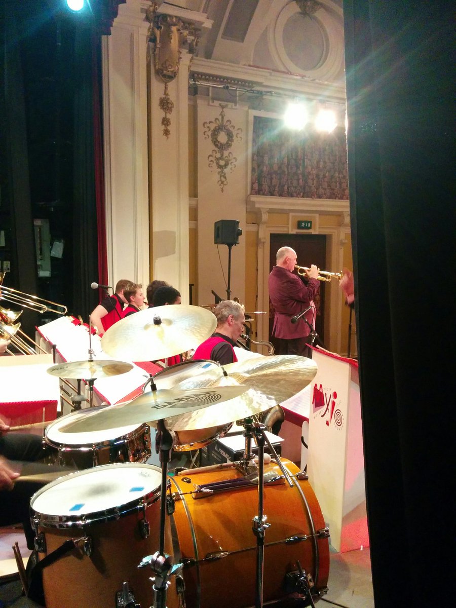 paddyhogan's tweet photo. Fun times with @myjojazz and @morrisontrumpet at Sutton Cold field Town Hall https://t.co/3nBCsSh9Kw