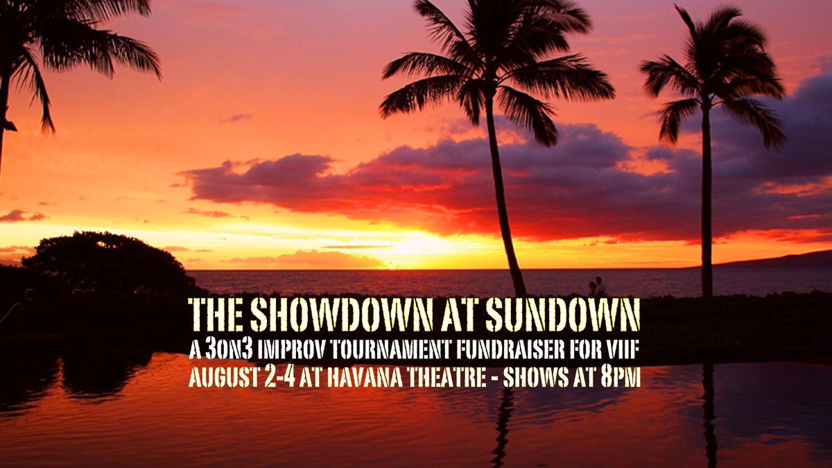 VanImprovFest's tweet photo. Join us for the 2018 3on3 Improv Tournament! Over three night we will see top trios topple each other for the ultimate trophy! Join us for the SHOWDOWN AT SUNDOWN! #improv #yvr #vancouver #comedy 
https://t.co/KfdK8yWAyK https://t.co/jIZYVudxsI