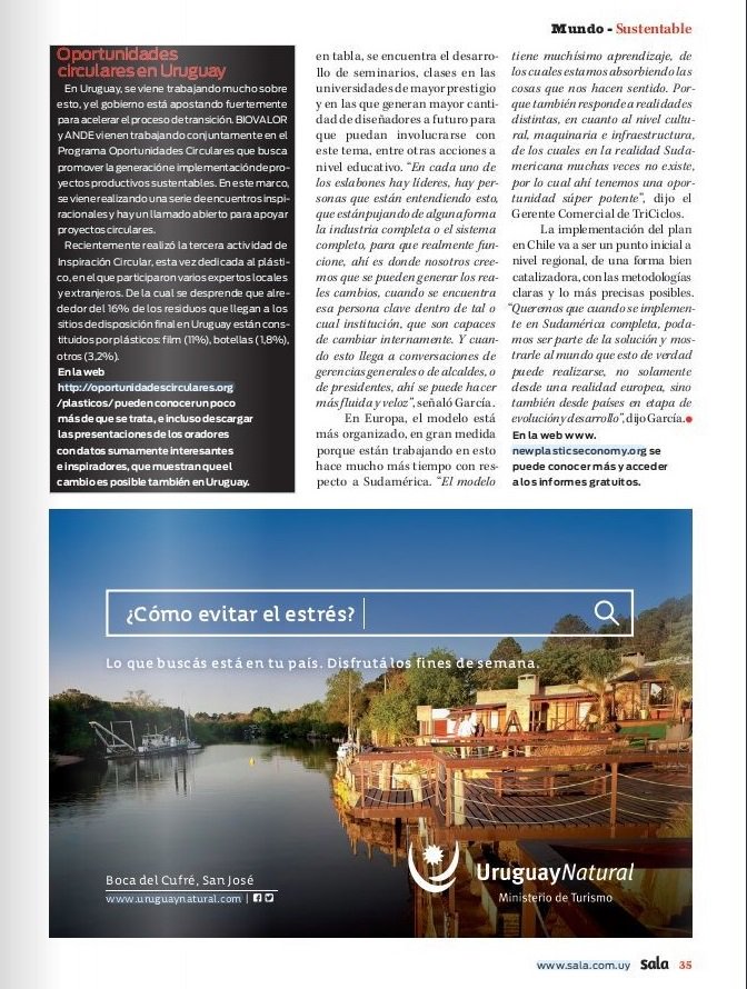 eliravelouy's tweet photo. Salió una nueva edición de Revista Sala en la que hablamos del gran problema del PLÁSTICO ➡ https://t.co/Woc3EhLvPb 📝🌀🌎 Tomás García de @TriCiclosB nos contó acerca de #NewPlasticsEconomy ambiciosa iniciativa de @ellenmacarthur y @WEF_ES #PlasticoCircular #EconomiaCircular https://t.co/FxRZldliRb