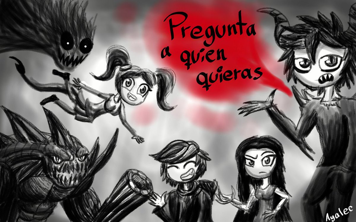 AyalecElOscuro's tweet photo. Pregunta a los Villanos de #ThePowerOfMagicHS !!
-Lord Kayzer
-Charlotte
-Clunem
-Phobe
-Niebla
-y ya si quieren también a Ayalec
No hay preguntas limite por personaje
Se pide paciencia para contestar https://t.co/hJApSO3Map
