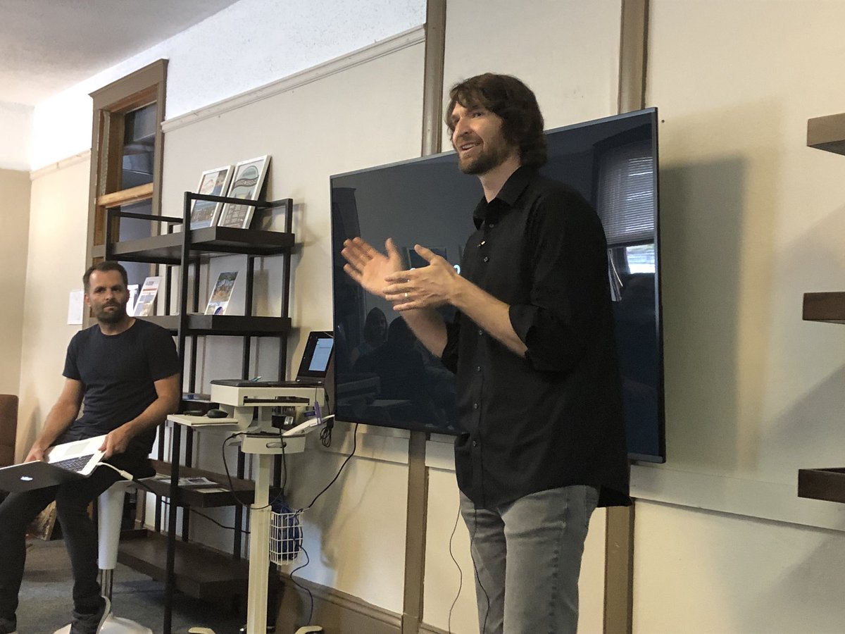 ColoTechAsn's tweet photo. We are watching some great local tech companies pitching in Cañon City at @FEDCTechSTART this afternoon including @Parachute8Data, Geducate and Click &amp; Mortar. https://t.co/YLfaJsOGTu