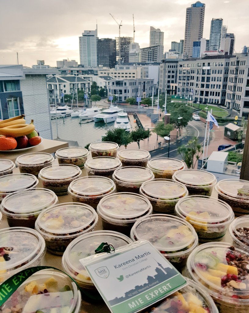 #NZMIEEHui18 begins! Great start with breakfast and a view! Bring on the learning!! #microsoftnz