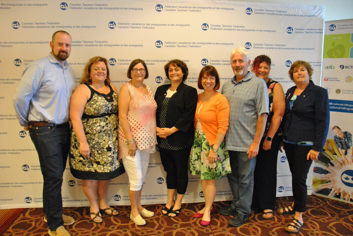 Here is the <a href="/NSTeachersUnion/">NS Teachers Union</a> delegation led by <a href="/lsdoucet/">Liette Doucet</a> at the #CTFAGM in Edmonton. Congratulations to <a href="/shelleymorse1/">Shelley L Morse</a> elected as CTF VP.