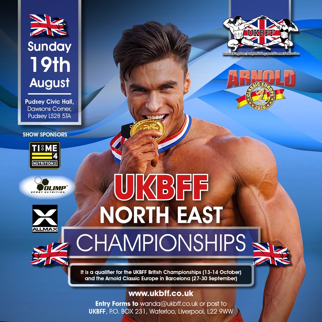 UKBFFofficial's tweet photo. NORTH EAST 19th August BRITISH FINALS &amp; ARNOLD CLASSIC Qualifier @Schwarzenegger @arnoldclassic @ifbbofficial https://t.co/9ue1SAfVBC
