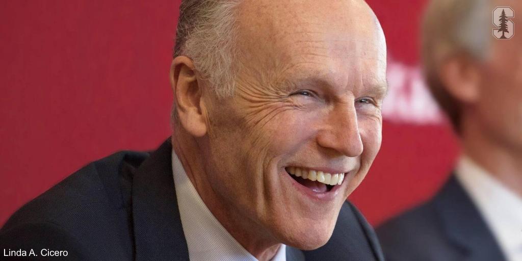 Stanford's tweet photo. Steven Denning to @StanfordGSB students: "Rather than simply improve what we have, we must push the limits to provide what is truly needed. We must be big, bold and daring in our thinking, and we must be willing to look outside of ourselves for answers." https://t.co/LdkSrk2TAo https://t.co/mE5kg7NmUK