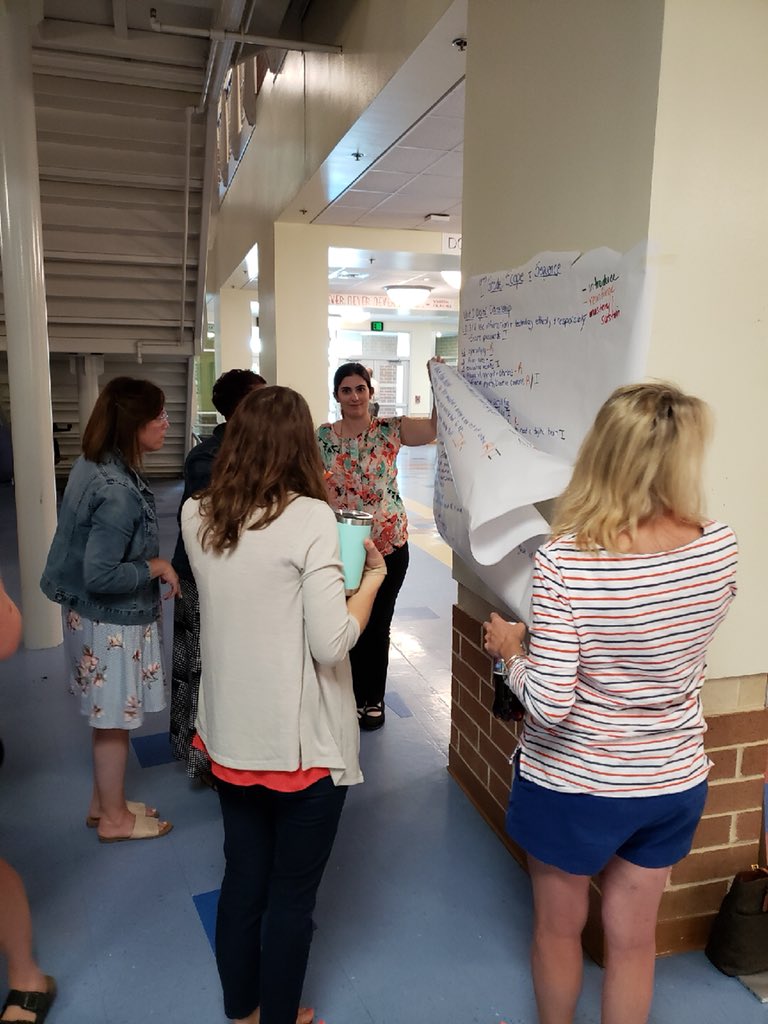 TeachLibTech's tweet photo. We had a wonderfully productive week of curriculum writing. Many meaningful interactions, discussions, collaborations and revisions occurred and will occur over the next two weeks in the K-5 Library Media Workshop with our awesome team! #bcpscw2018 #bcpsliteracy #bcpslms https://t.co/3n8jbOMxqY