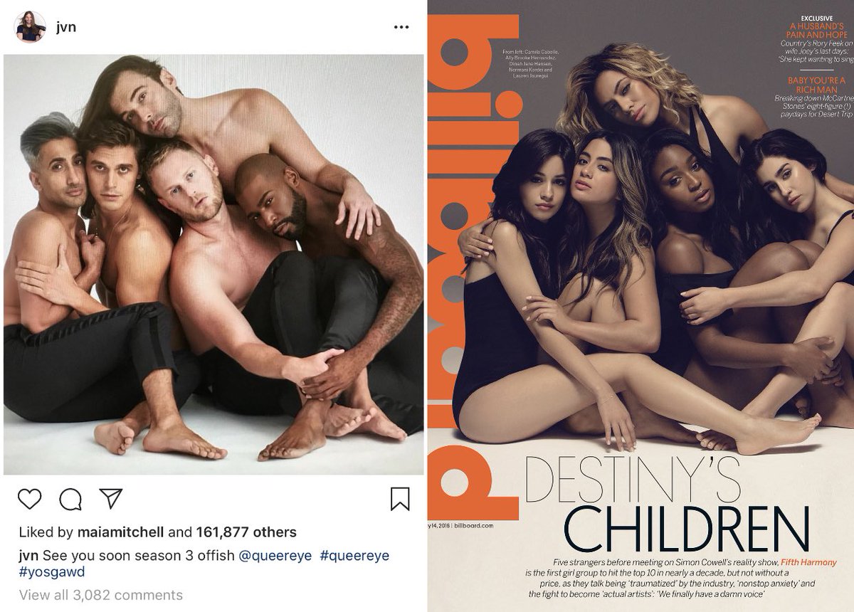 PopCrave's tweet photo. #QueerEye’s Fab Five recreated @FifthHarmony’s Billboard cover in an Instagram post announcing their Season 3 renewal. https://t.co/u9XMCxyxGl