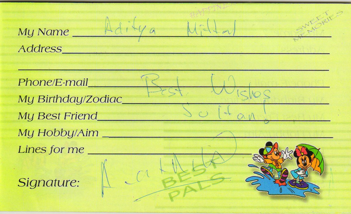 SKSINGAPURI's tweet photo. A Small Old Memory of Happiness...Aditya Mittal's Autograph
@ArcelorMittal #MemoryPreserved #FirstVisit in #Jharkhand https://t.co/CNGLBobb4E