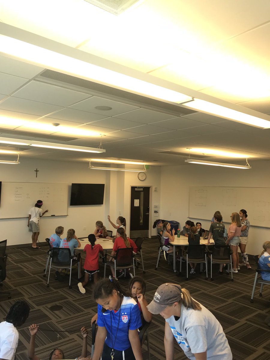 RedStarsAcademy's tweet photo. Day #2 @chiredstarsPR camp off to a great start with some yoga, possession, classroom session, and soccer golf! #traininglikeapro https://t.co/Yjiz86zE7P