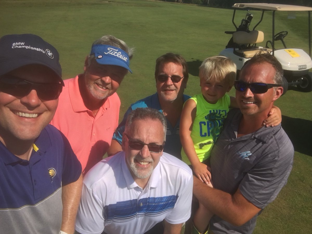PacersJJ's tweet photo. Great time once again at the Boys and Girls Club of Morgan County golf outing. The Marion Adams Flooring Team put up with me for the 2nd time in 3 years...Also check out celebrity @KenSothman https://t.co/XYZrGfszSb
