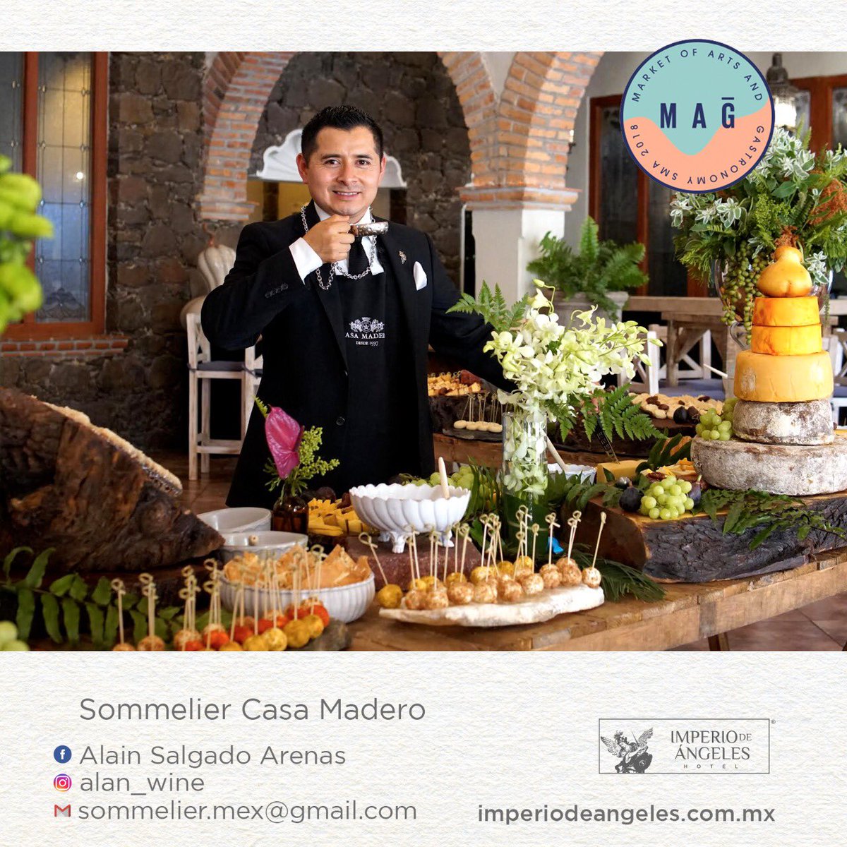 ImpDeAngeles's tweet photo. Estamos listos para la Cata Casa Madero con Sommelier Alain Salgado Arenas 

#FedtivalMag #MAG #SanMiguelDeAllende https://t.co/pPhrlfcSsR
