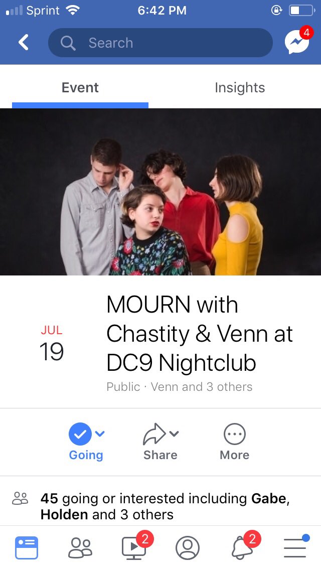 venndcband's tweet photo. https://t.co/KH74DQ8GBI We’re super excited to be joining @OHMOURN and Chastity at @dc9club this coming thursday! See ya there https://t.co/DuyaMboiVh