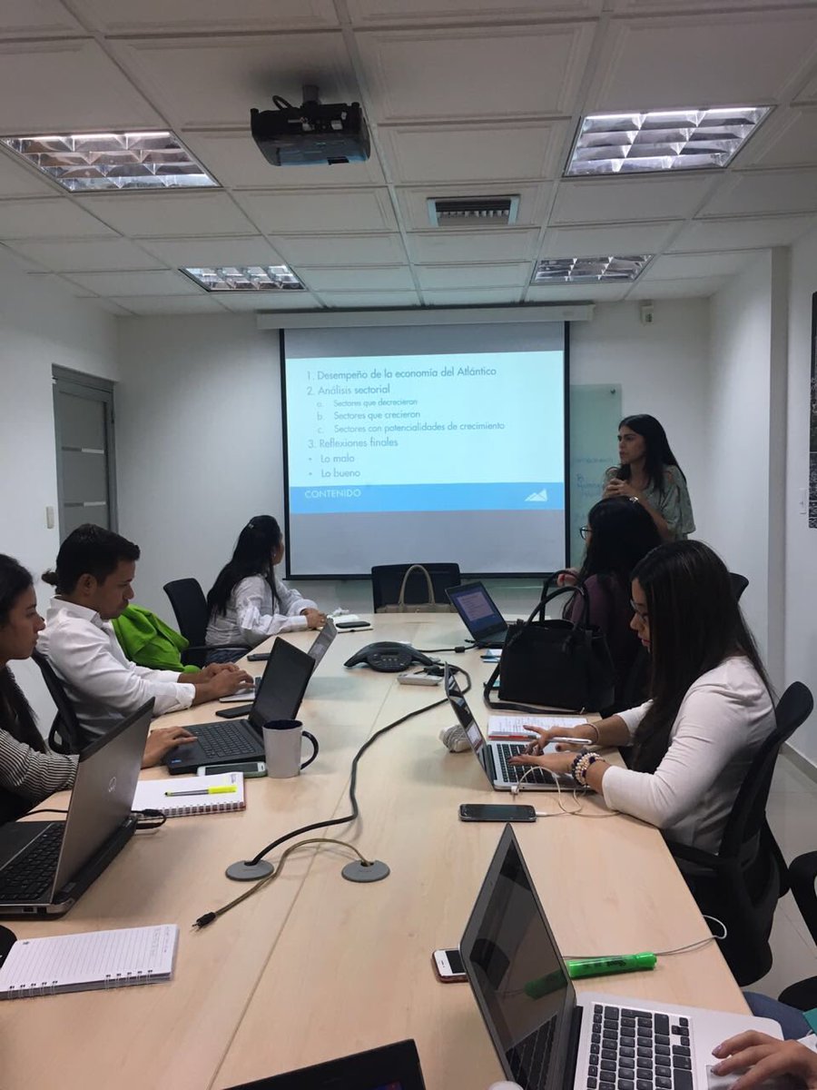 <a href="/KeliPuche/">Kelina Puche C</a> nuestra directora, hablando hoy con Probarranquilla sobre la coyuntura económica del departamento. #Atlántico