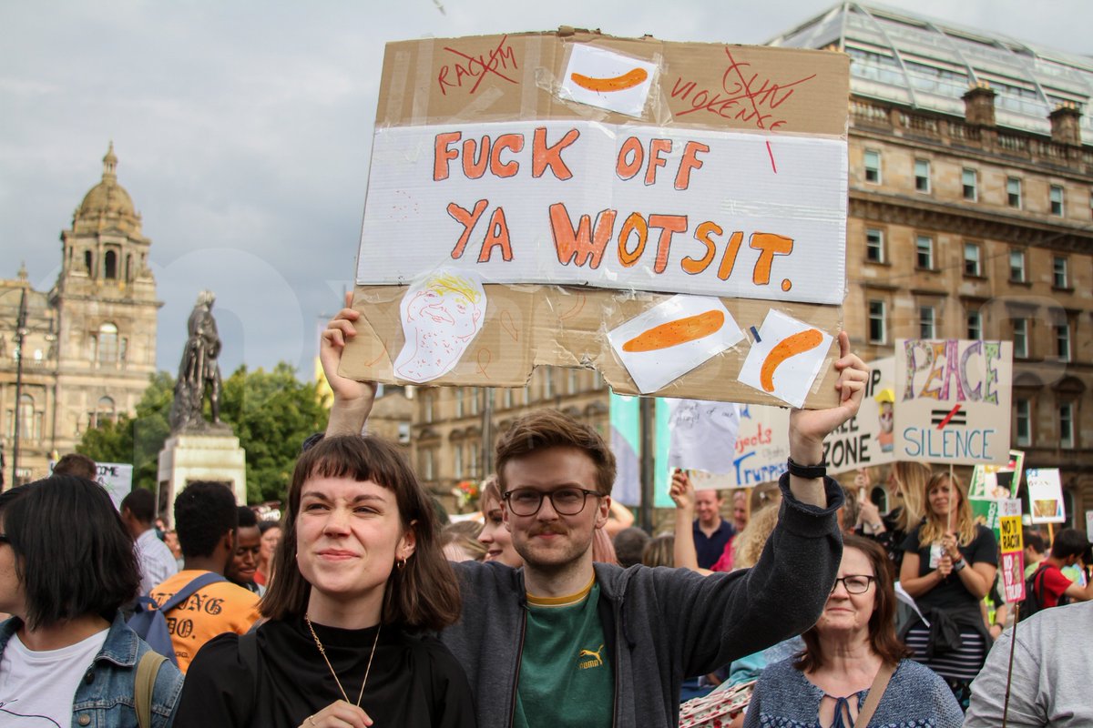 YonaMacMedia's tweet image. Some pictures from @POTUS Trump Protest in #Glasgow #PeopleMakeGlasgow #protesttrump